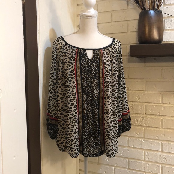 Apt. 9 Tops - Apt. 9 Mixed Print Top